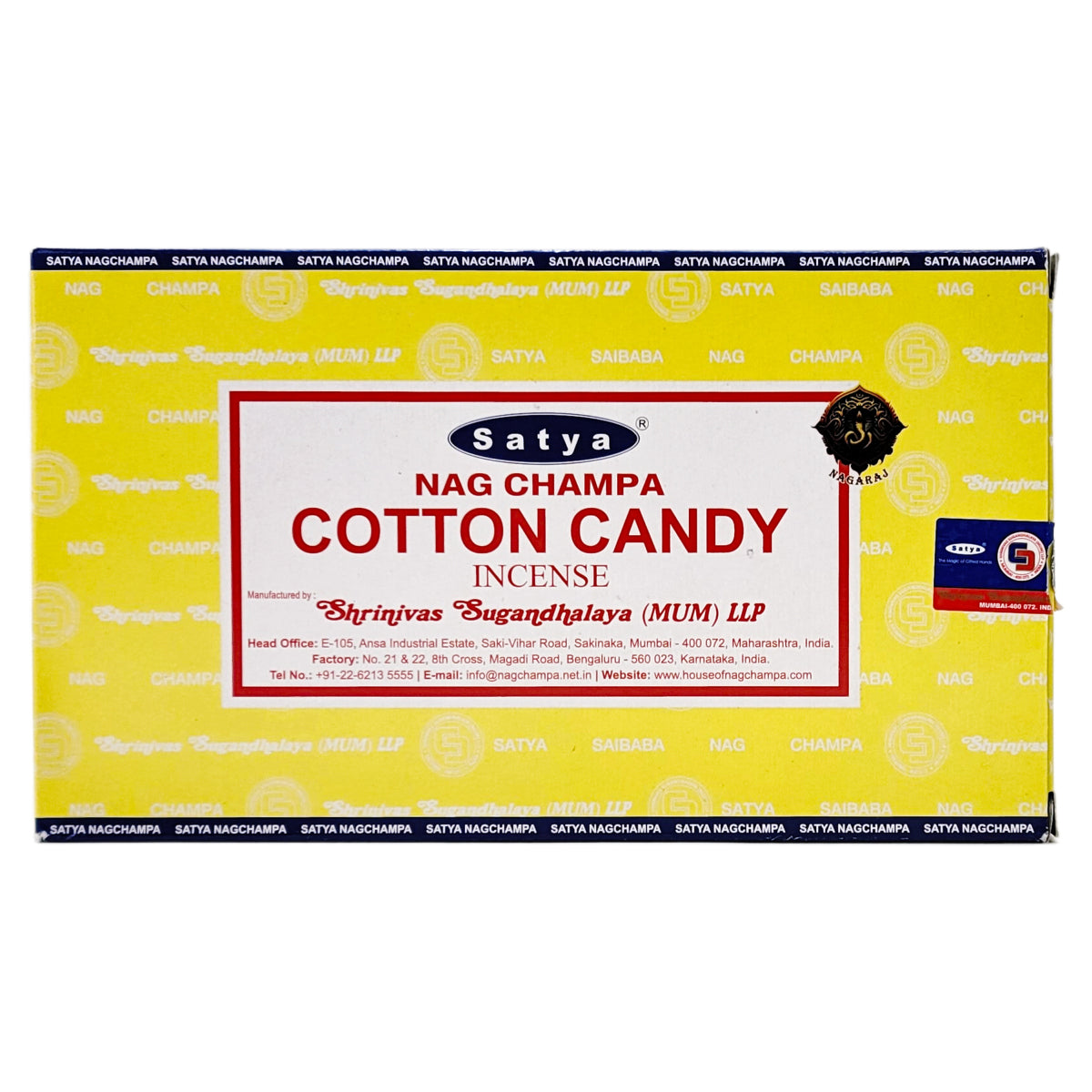 Satya Cotton Candy Scent Incense Sticks, 15g Pack