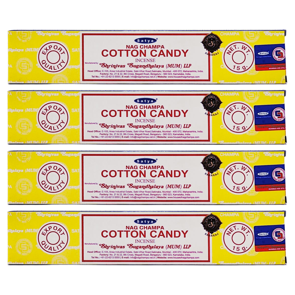 Satya Cotton Candy Scent Incense Sticks, 15g Pack