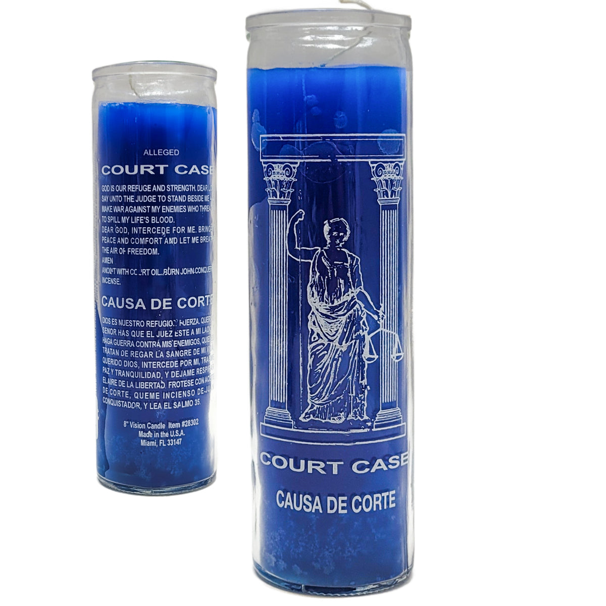 7 Day Candle, Court Case (Blue)