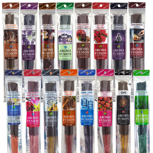 10 Packs Assorted Aroma Fusion 11 Inch Incense Sticks Variety Bundle