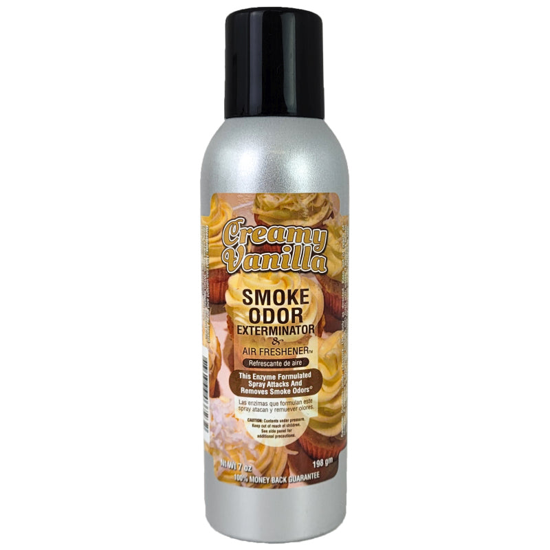 Creamy Vanilla Scent 7oz Smoke Odor Exterminator Aerosol Can Spray