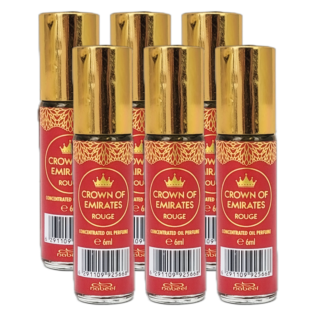 6ml Roll-On Body Oil Perfume, Crown of Emirates Rouge Scent by Nabeel