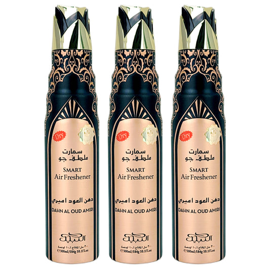 Dahn Al Oud AMIRI Scent Dry Aerosol Air Freshener Spray, 300ml, by Nabeel