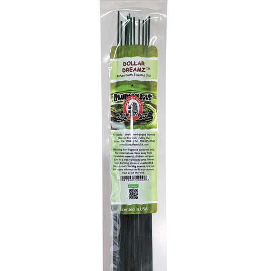 10.5" BluntEffects Incense Fragrance Wands, 12-Pack Dollar Dreamz