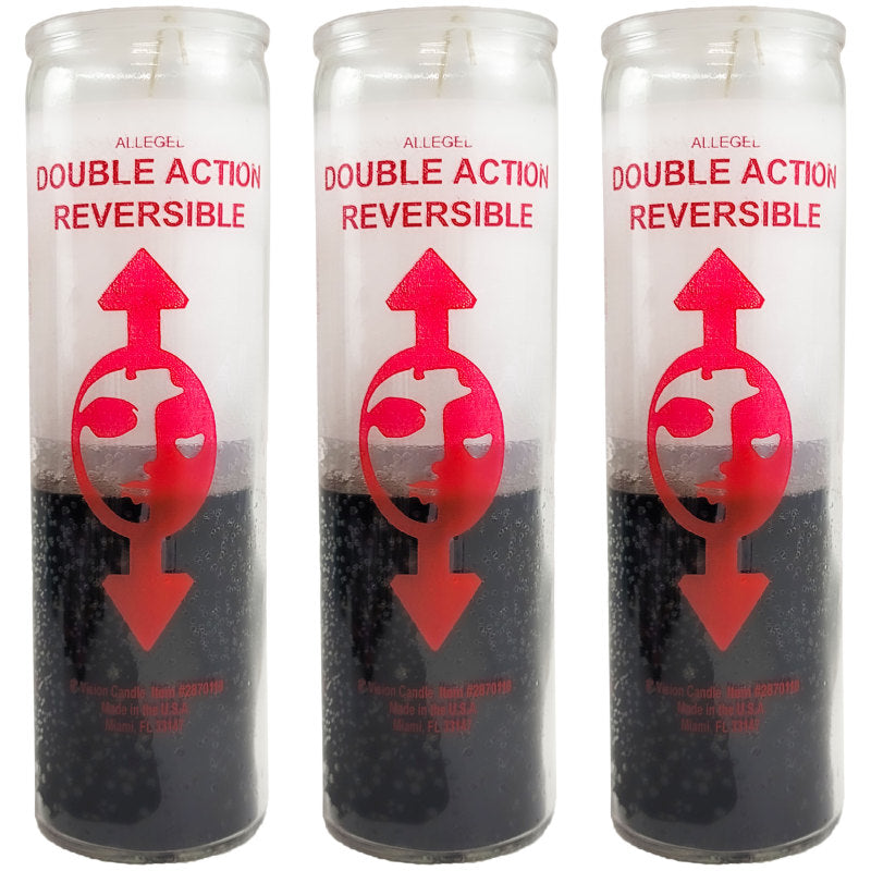 7 Day Candle, Double Action Reversible White/Black