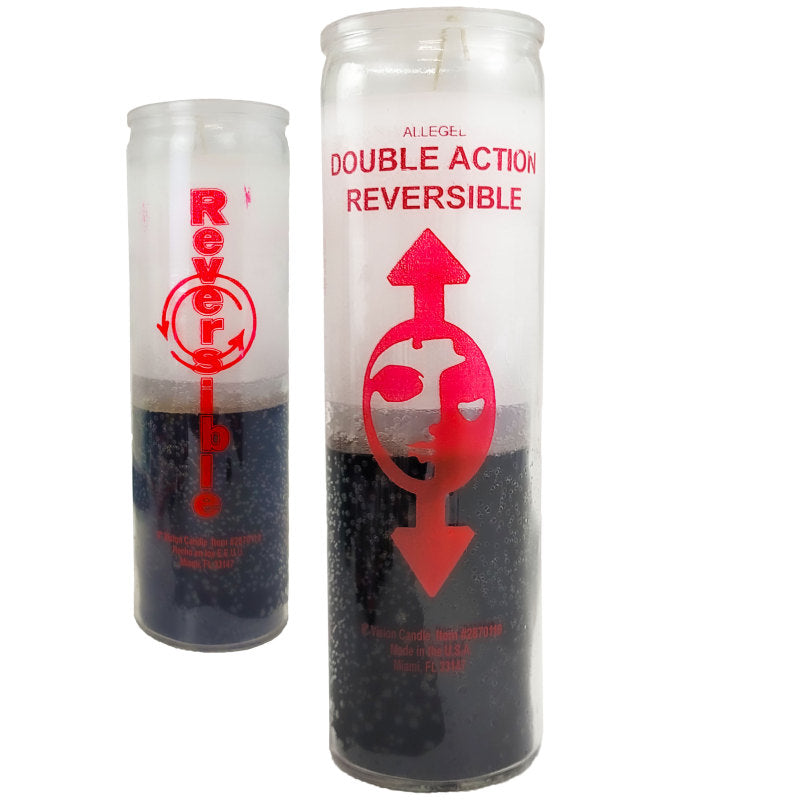 7 Day Candle, Double Action Reversible White/Black