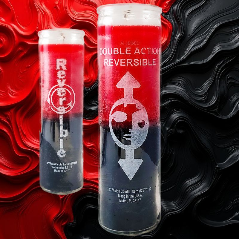 7 Day Candle, Double Action Reversible (Red/Black)