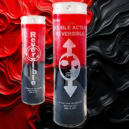 7 Day Candle, Double Action Reversible (Red/Black)