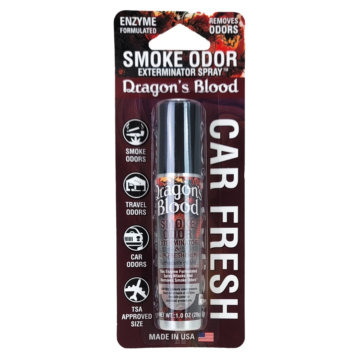 Dragon's Blood Travel 1oz Smoke Odor Exterminator Spray Aerosol Mini Can, by Tobacco Outlet Products
