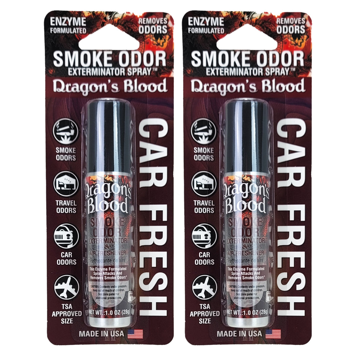 Dragon's Blood Travel 1oz Smoke Odor Exterminator Spray Aerosol Mini Can, by Tobacco Outlet Products