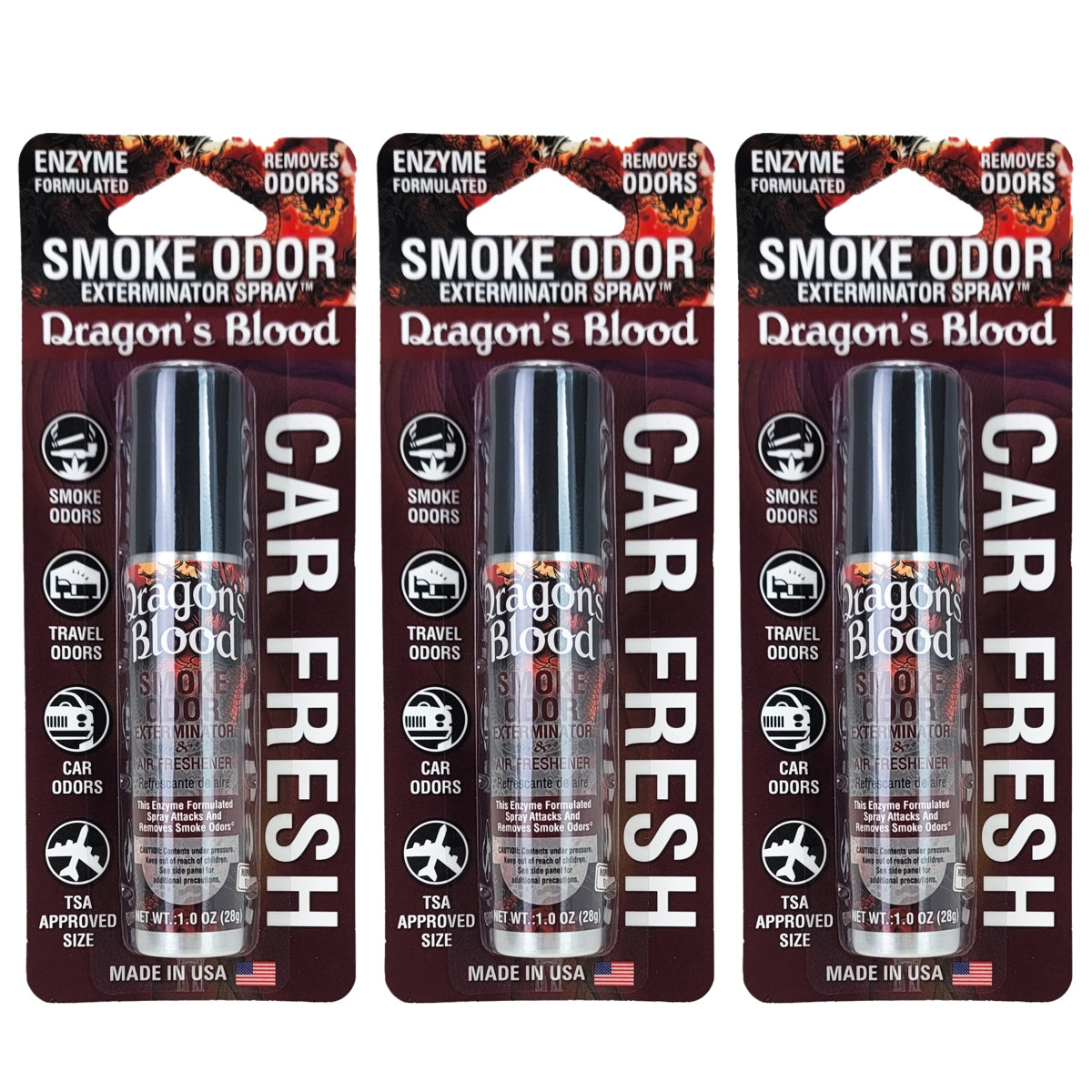 Dragon's Blood Travel 1oz Smoke Odor Exterminator Spray Aerosol Mini Can, by Tobacco Outlet Products