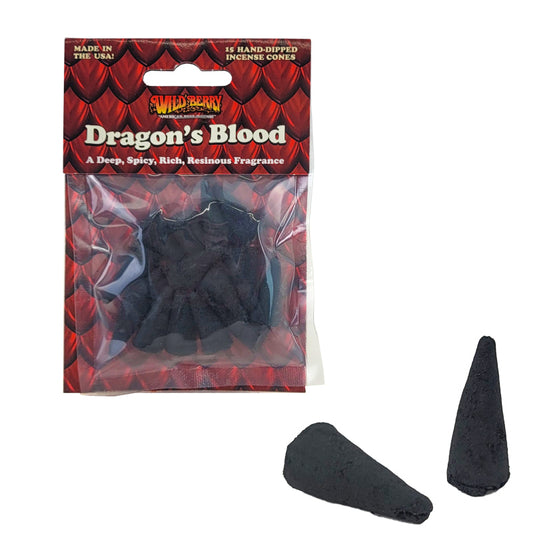 Dragon's Blood Wild Berry Incense Cones, 15ct Packs