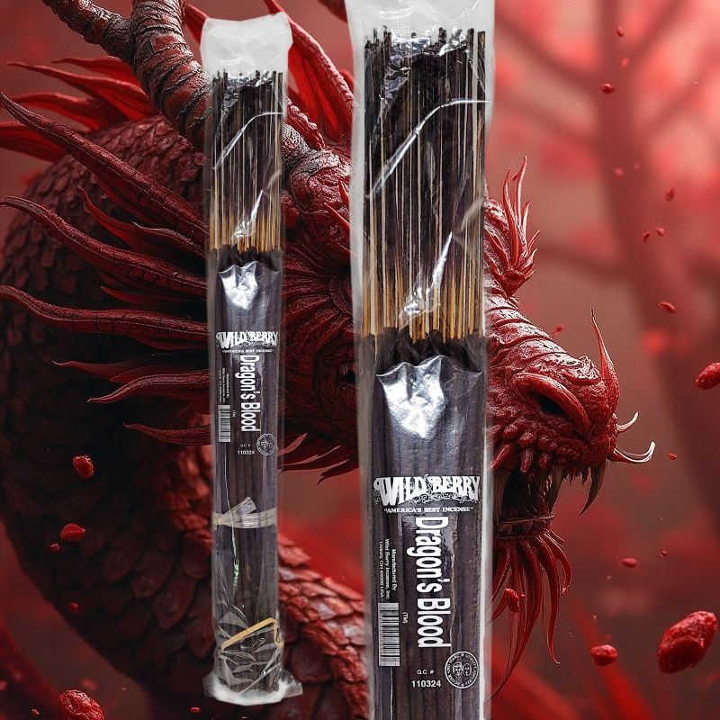 Dragon's Blood 19" BIGGIES Wild Berry Incense, ~50ct Packs