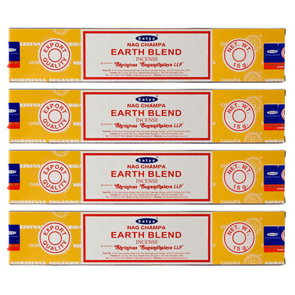 Satya Earth Blend Scent Incense Sticks, 15g Pack