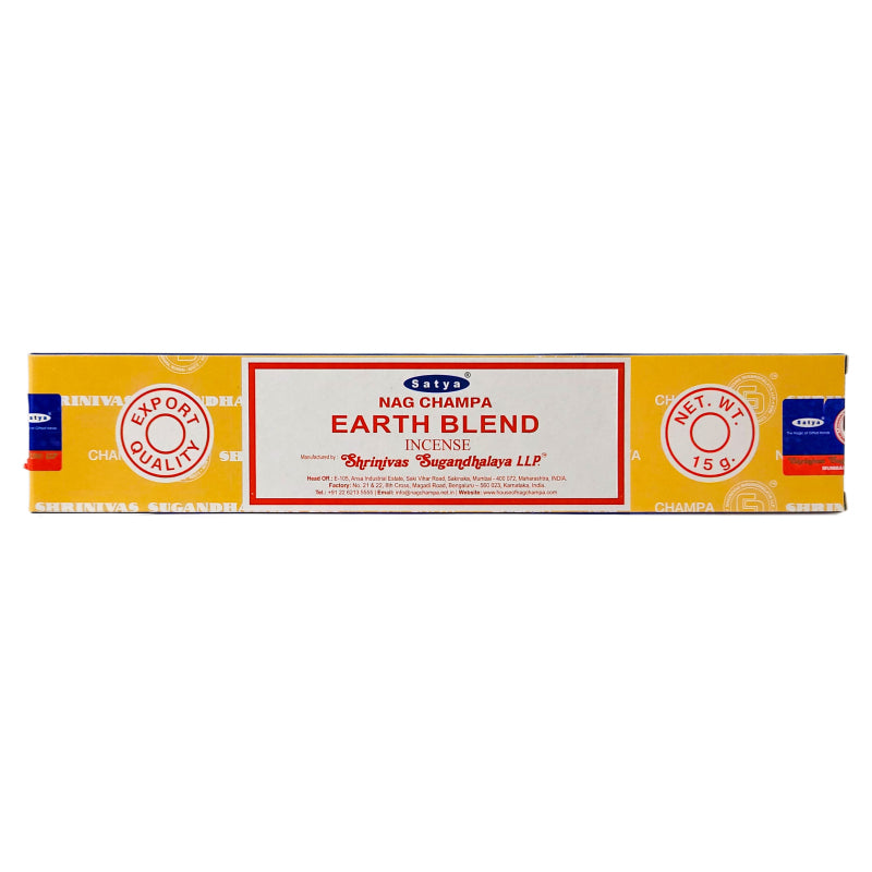 Satya Earth Blend Scent Incense Sticks, 15g Pack