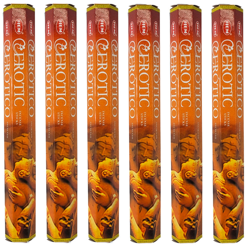 HEM Incense Sticks 20-Stick Hex Packs, Erotic