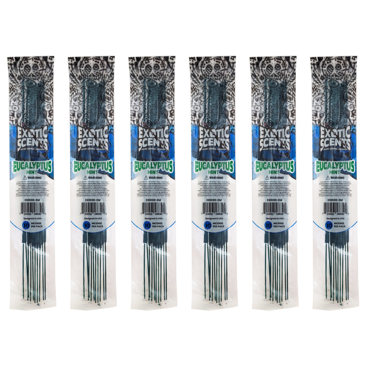 Eucalyptus Mint Scent 11" Exotic Scents Incense