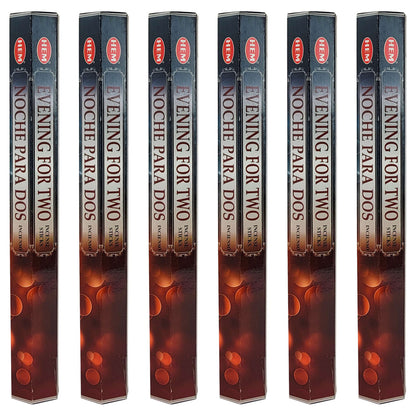 HEM Incense Sticks 20-Stick Hex Packs, Evening For Two