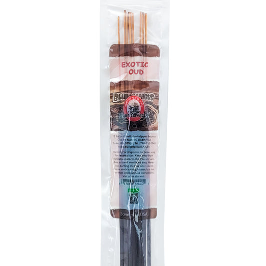 10.5" BluntEffects Incense Fragrance Wands, 12-Pack Exotic Oud