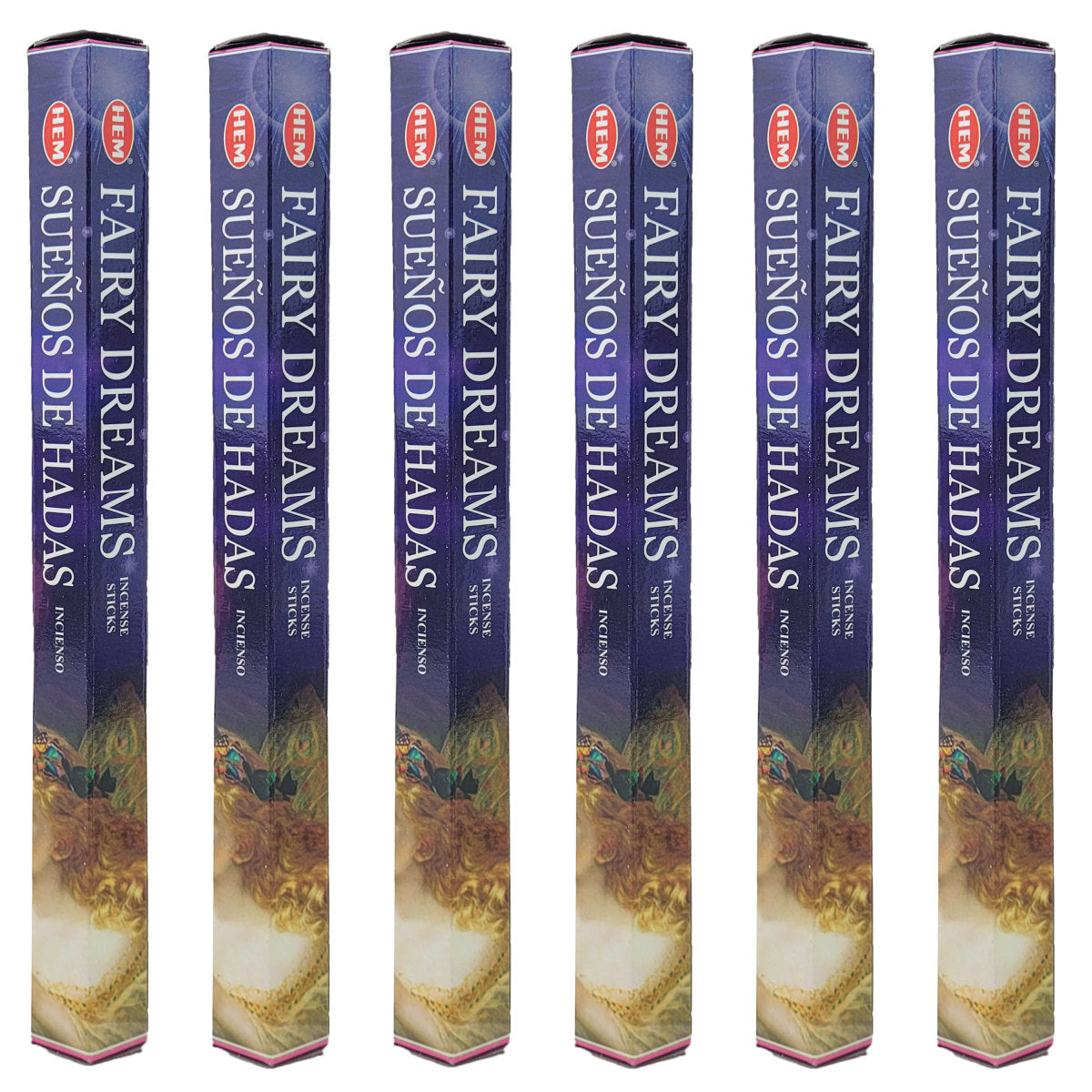 HEM Incense Sticks 20-Stick Hex Packs, Fairy Dreams Scent