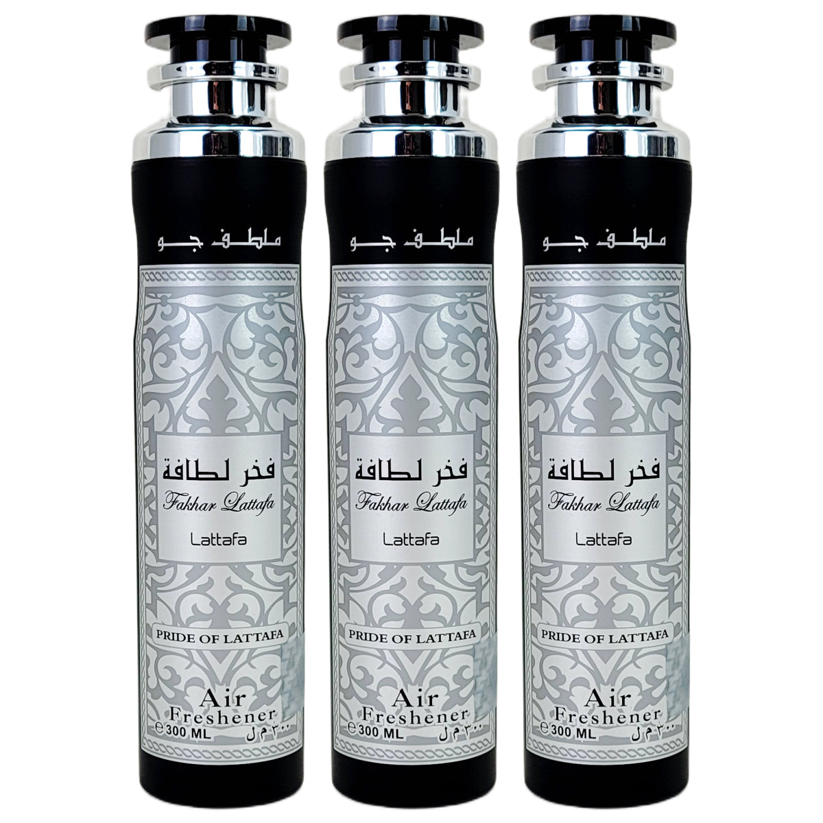 Fakhar Lattafa MEN/SILVER Aerosol Air Freshener Spray, 300ml, by Lattafa