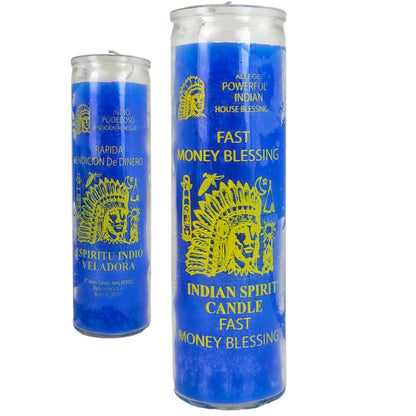 7 Day Candle, Fast Money Blessing (Blue)