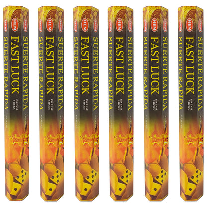 HEM Incense Sticks 20-Stick Hex Packs, Fast Luck Scent