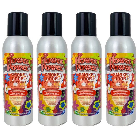 Flower Power Scent 7oz Smoke Odor Exterminator Aerosol Can Spray