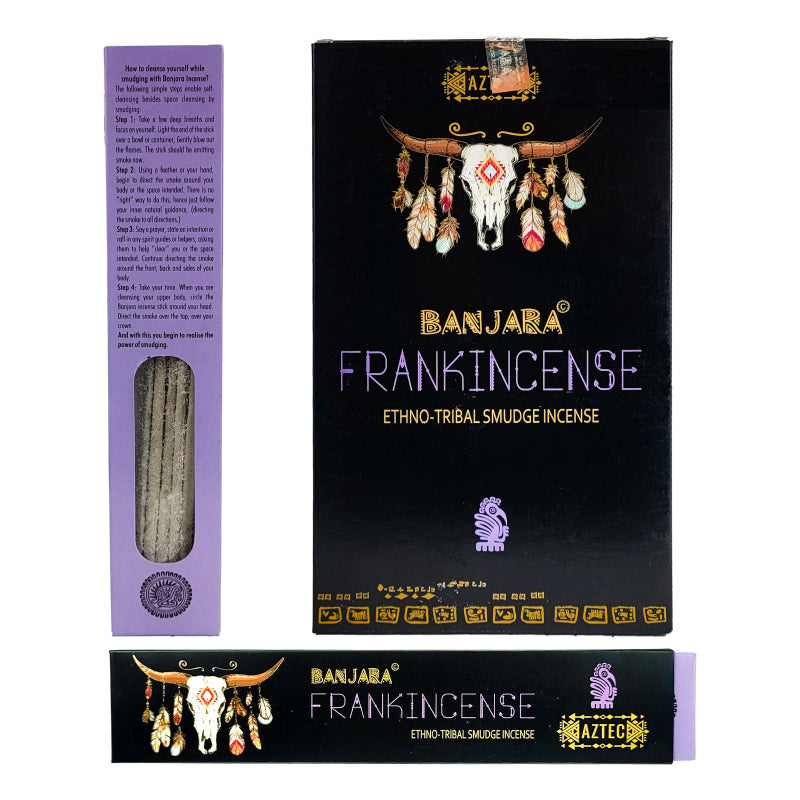 Frankincense 9" Ethno-Tribal Smudge Incense 15g Pack, by Banjara