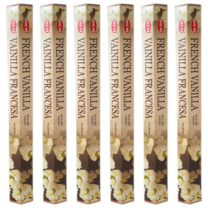 HEM Incense Sticks 20-Stick Hex Packs, French Vanilla