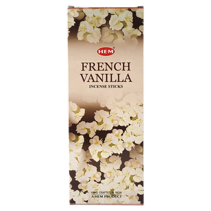 HEM Incense Sticks 20-Stick Hex Packs, French Vanilla