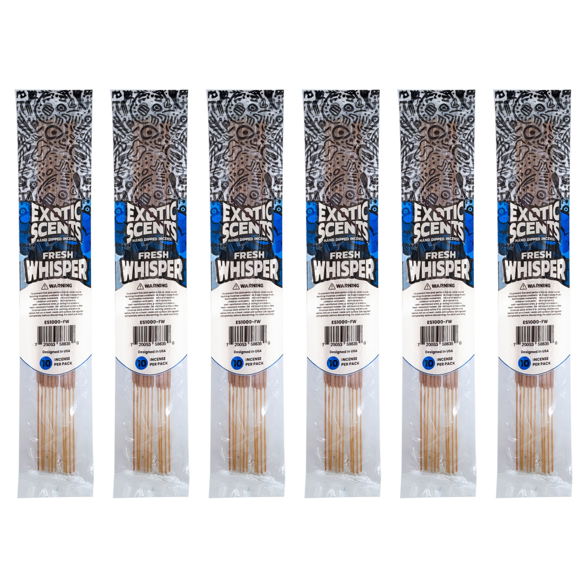 Fresh Whisper Scent 11" Exotic Scents Incense