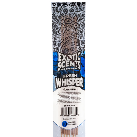 Fresh Whisper Scent 11" Exotic Scents Incense