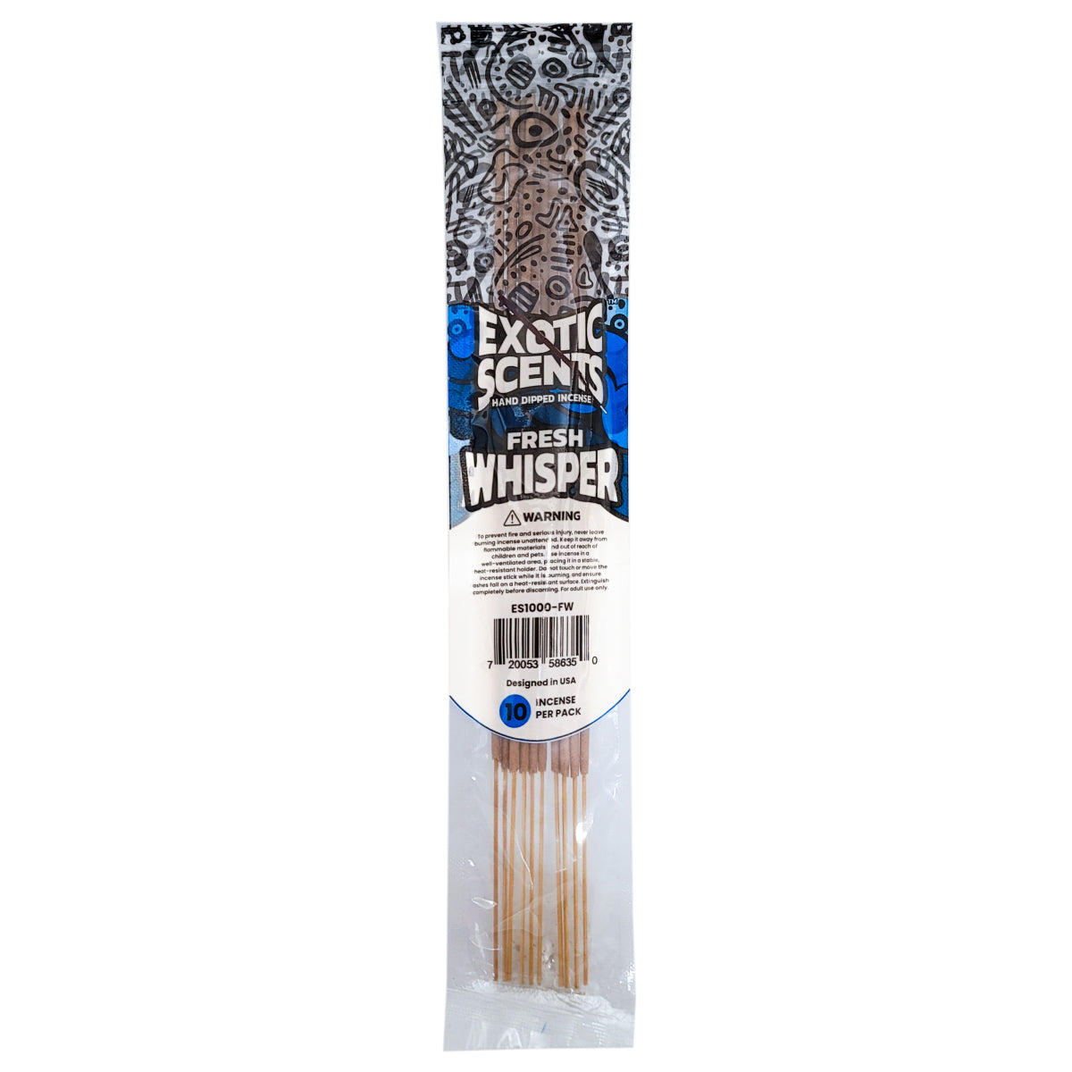Fresh Whisper Scent 11" Exotic Scents Incense