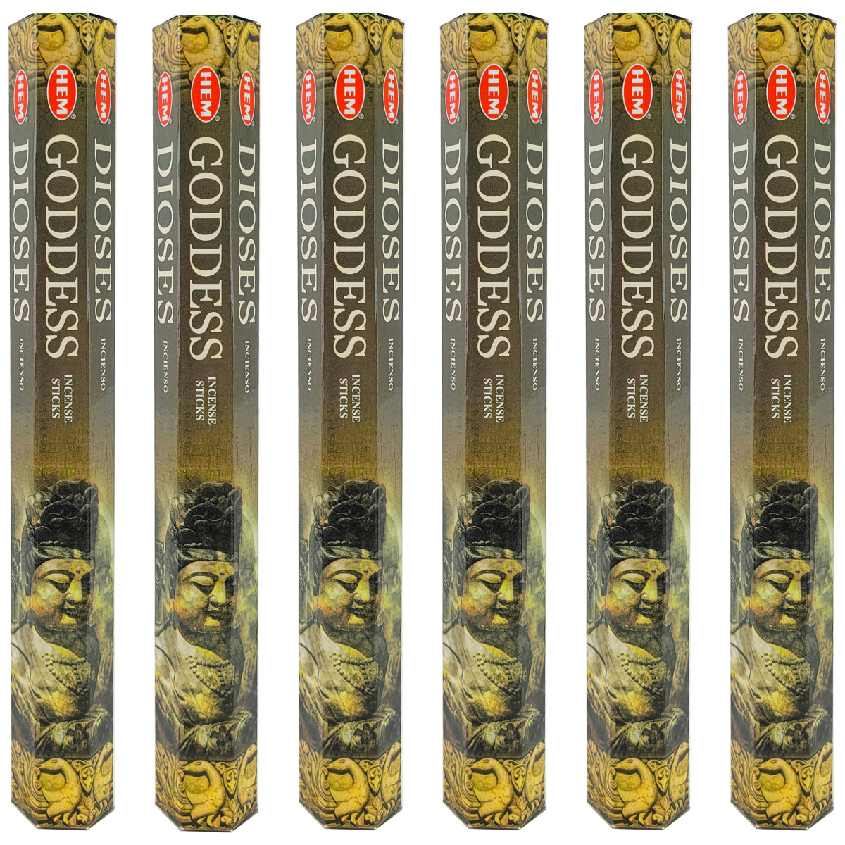 HEM Incense Sticks 20-Stick Hex Packs, Goddess Scent