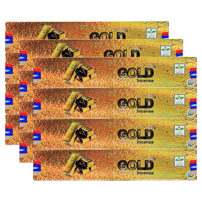 Gold Scent Incense Sticks by Satya BNG, 15g Packs
