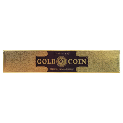 Nandita Gold Coin Incense Sticks, 15g Pack