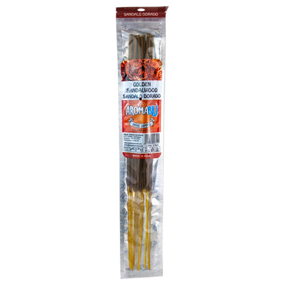 AromaBlu Hand Dipped 11" Incense Sticks, Golden Sandalwood Scent