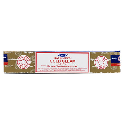 Satya Gold Gleam Scent Incense Sticks, 15g Pack