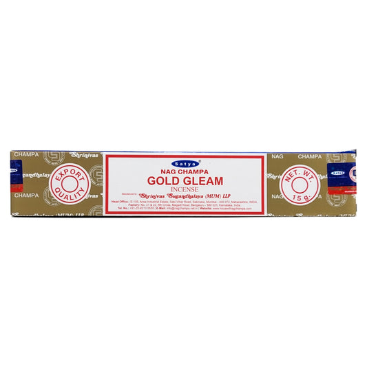 Satya Gold Gleam Scent Incense Sticks, 15g Pack