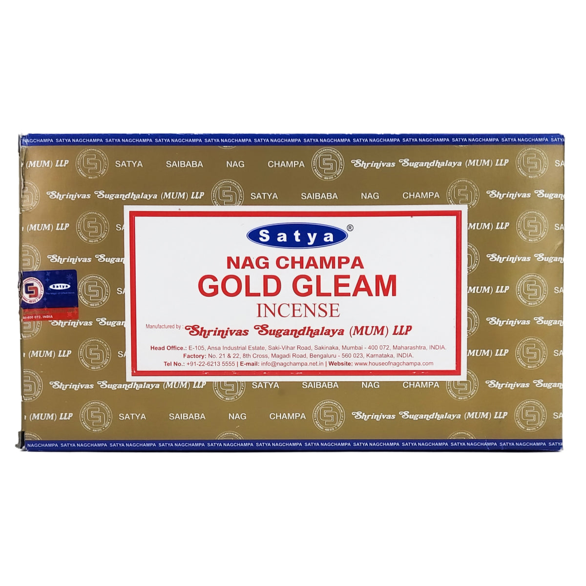 Satya Gold Gleam Scent Incense Sticks, 15g Pack