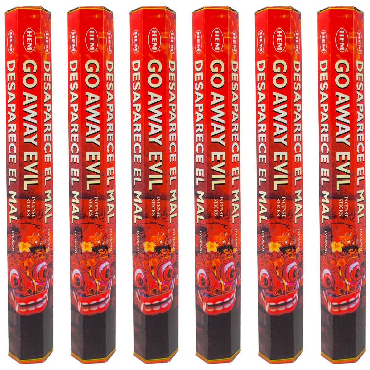 HEM Incense Sticks 20-Stick Hex Packs, Go Away Evil Scent