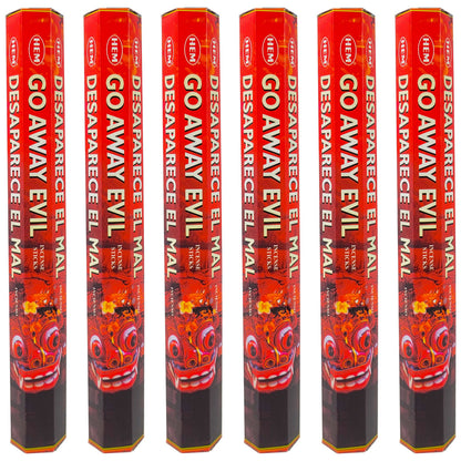 HEM Incense Sticks 20-Stick Hex Packs, Go Away Evil Scent