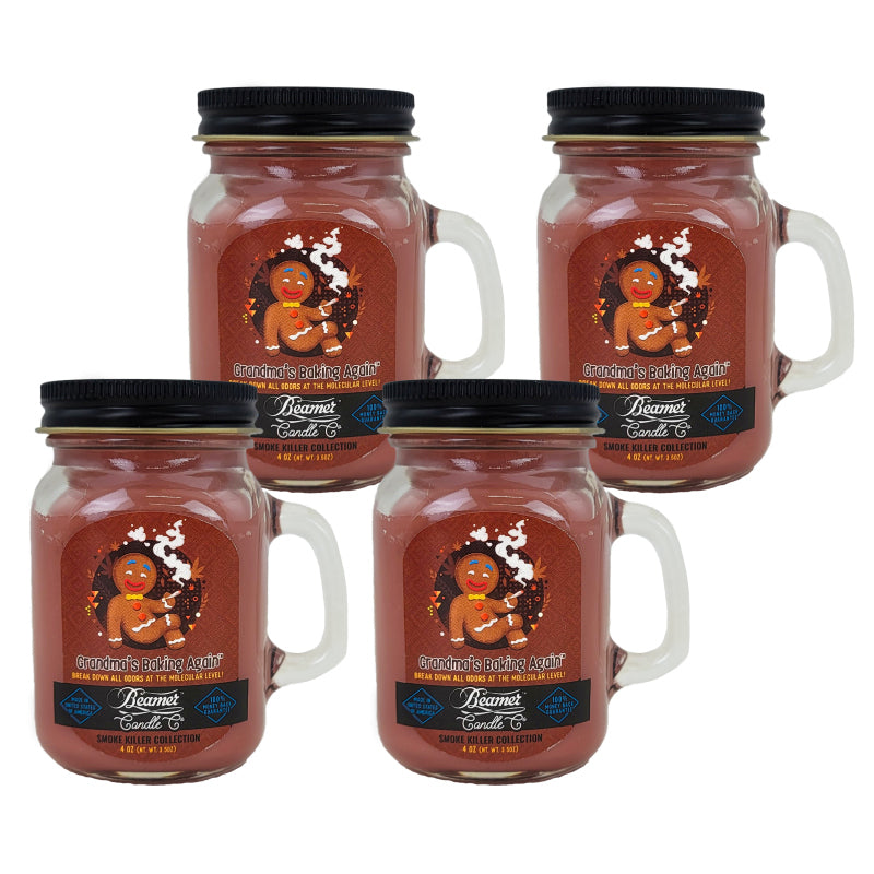 MINI 3" Grandma's Baking Again Jar Candle, 4oz Odor & Smoke Killer, by Beamer Candle Co