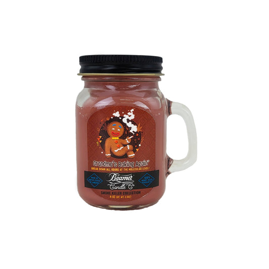 MINI 3" Grandma's Baking Again Jar Candle, 4oz Odor & Smoke Killer, by Beamer Candle Co