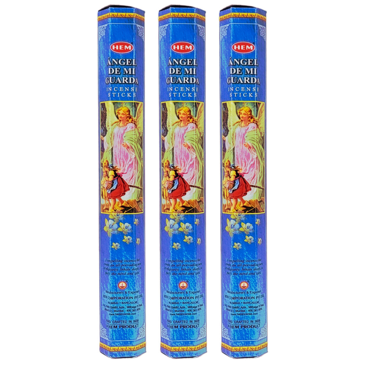 HEM Incense Sticks 20-Stick Hex Packs, Guardian Angel / Angel De Mi Guarda