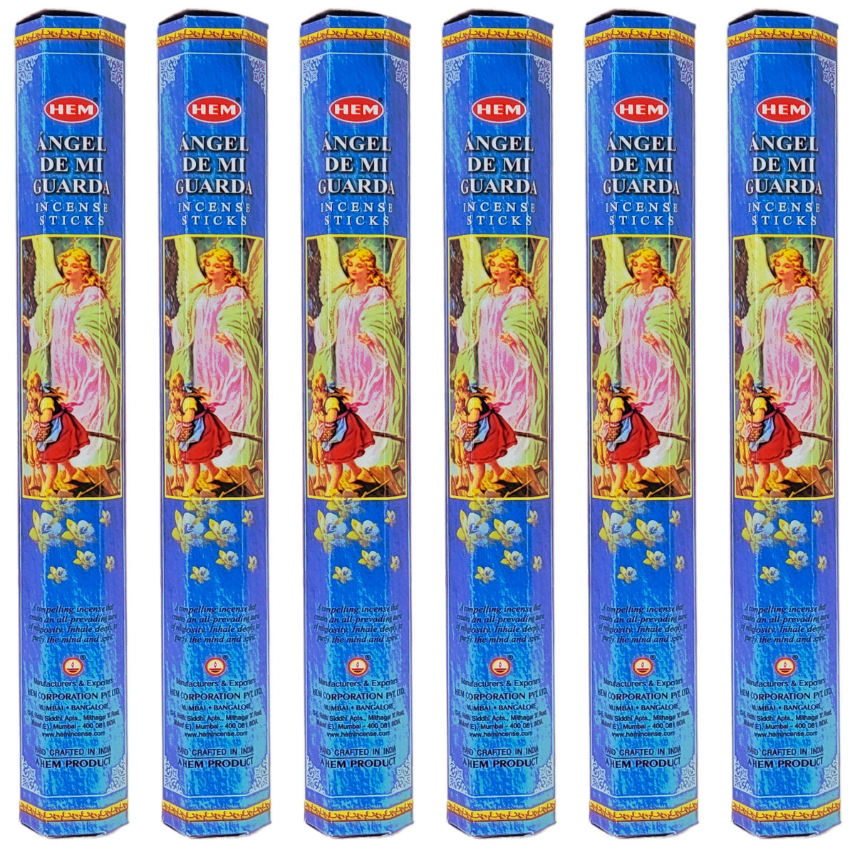 HEM Incense Sticks 20-Stick Hex Packs, Guardian Angel / Angel De Mi Guarda