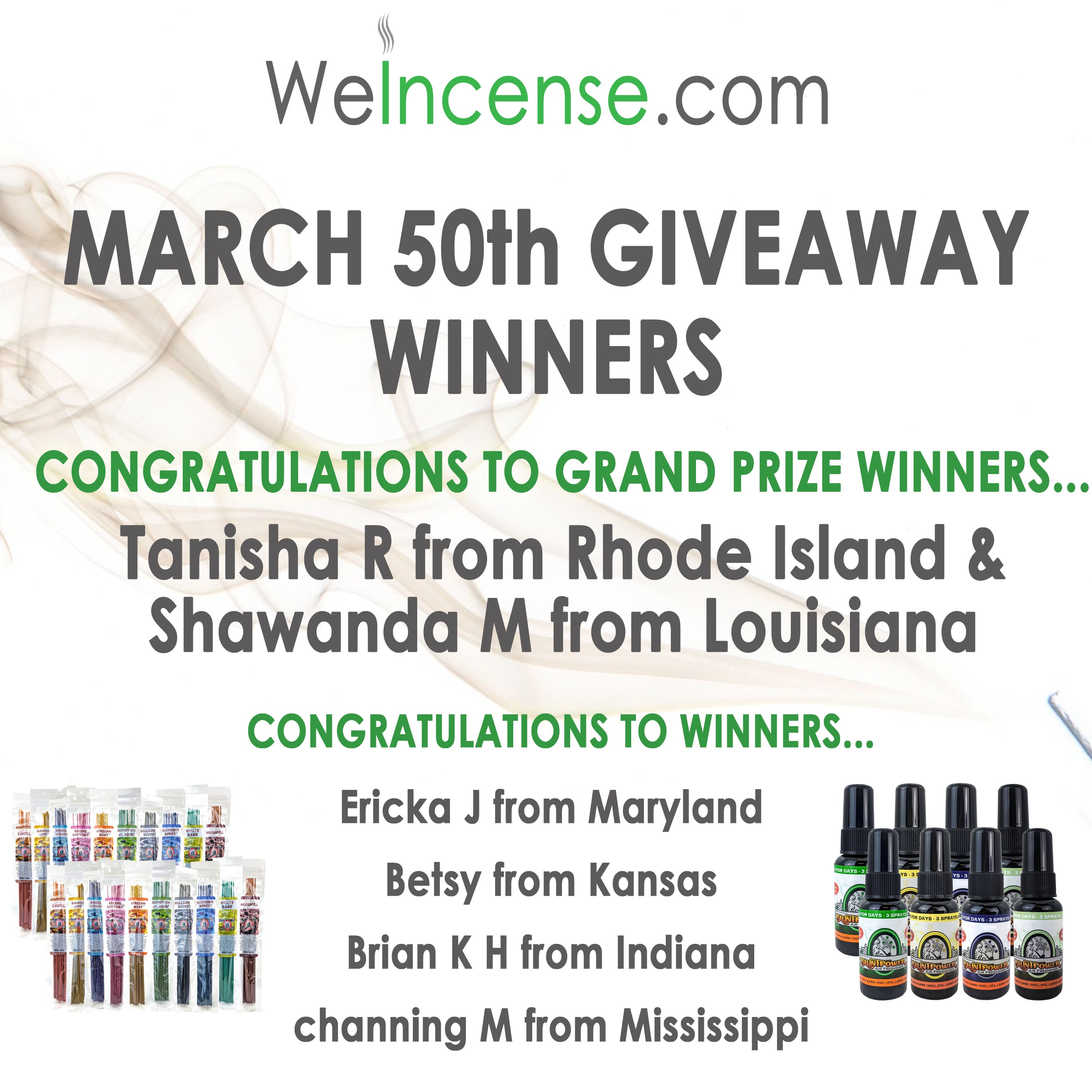 Load video: March Giveaway Winners
