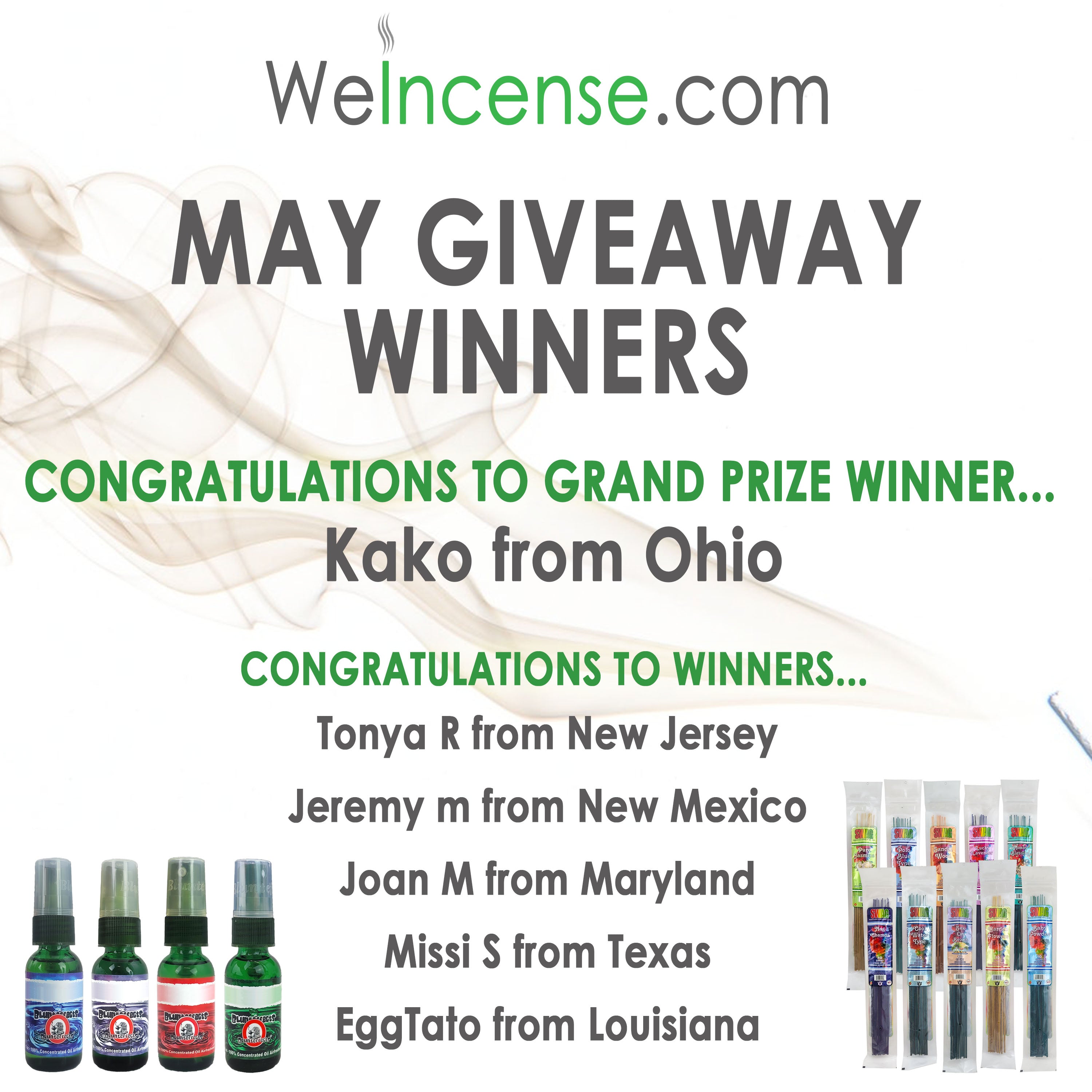 Load video: May Giveaway Winners