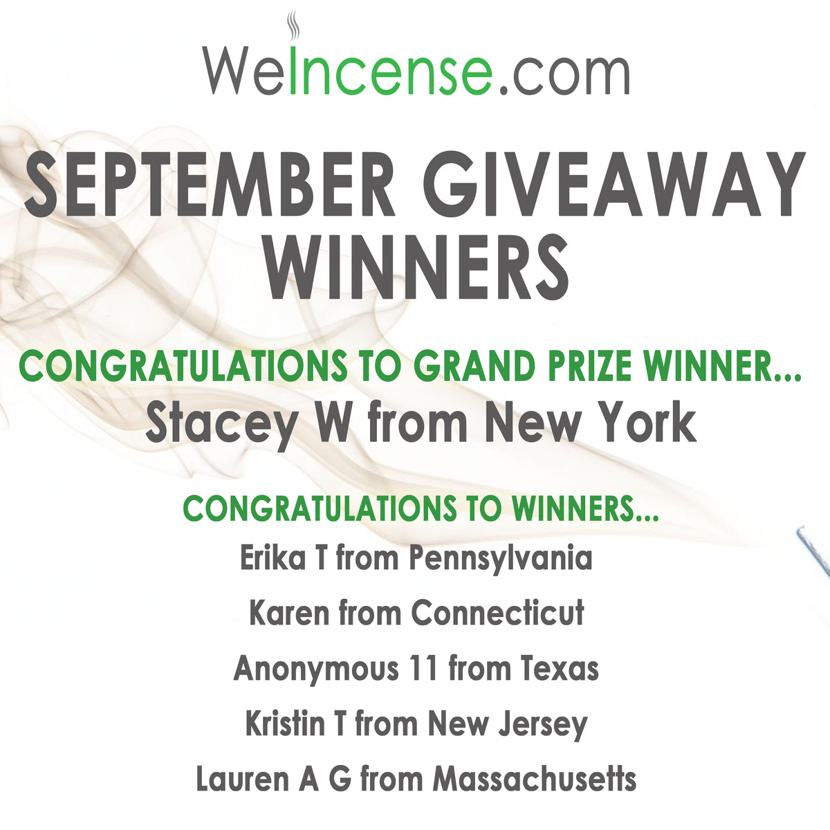 Load video: September 2026 Giveaway Winners
